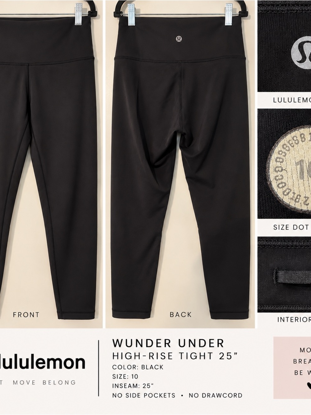 lululemon athletica Womenโs Wunder Under High-Rise Tight 25" - Black
